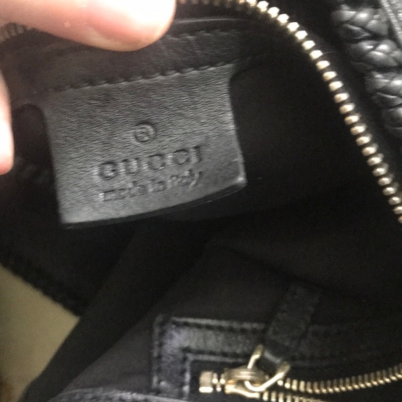 Gucci BLACK LEATHER HORSEBIT BUCKLE HOBO BAG - Picture 5 of 8